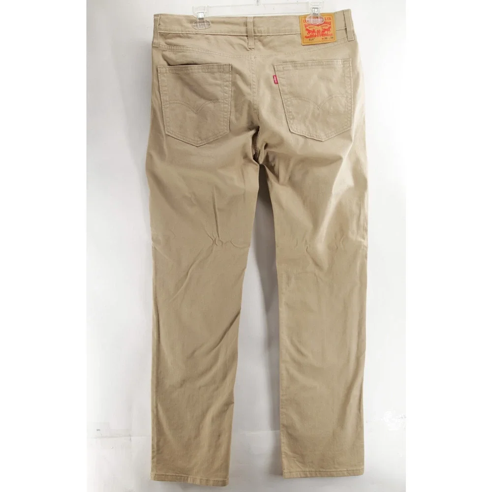 Levi's 514 NWT Straight Leg Pants Men's 36x34 Tan Khaki Stretch Twill Casual